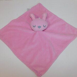 George Pink Bunny Rabbit Security Blanket Closed Eyes Baby Lovey Nunu Plush